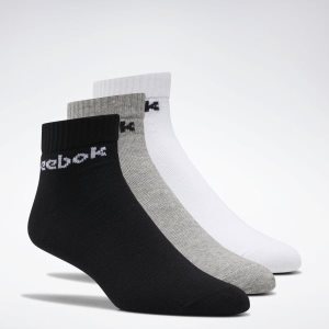 Reebok Active Core Ankle Socken Herren - Weiß/Schwarz/Grau - DE 463-HYE